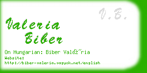 valeria biber business card